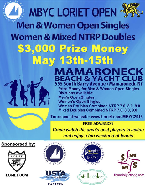 $3,000 USTA TOURNAMENT BY LORIET ACTIVEWEAR  MAY 13 - 15, 2016