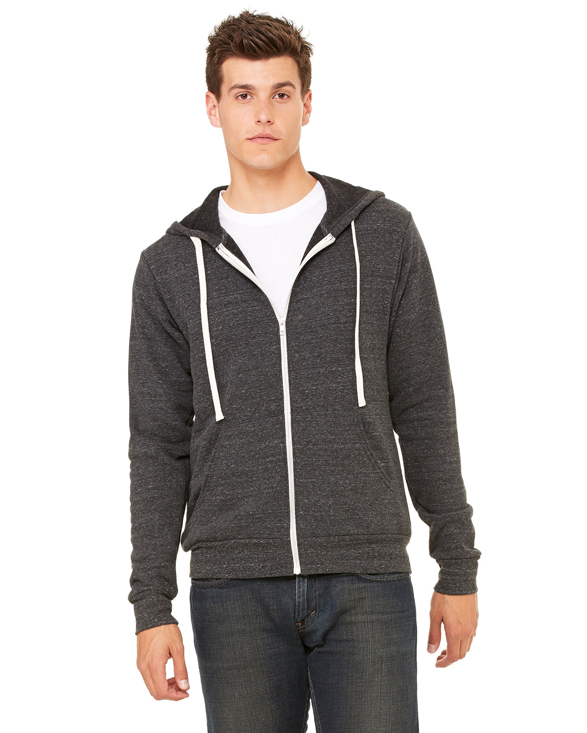 Triblend Fleece Zip Hoodie Loriet Activewear