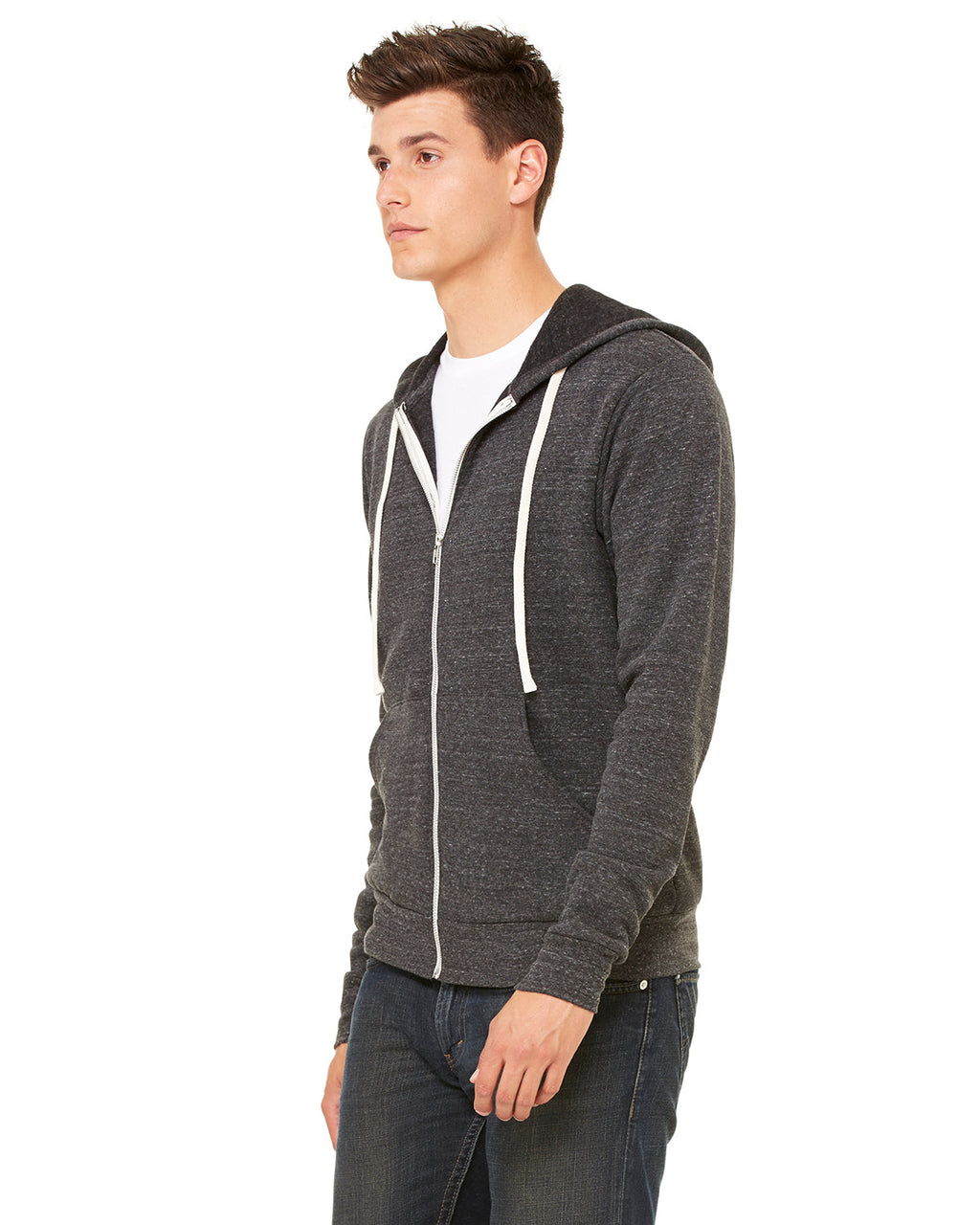Triblend Fleece Zip Hoodie Loriet Activewear