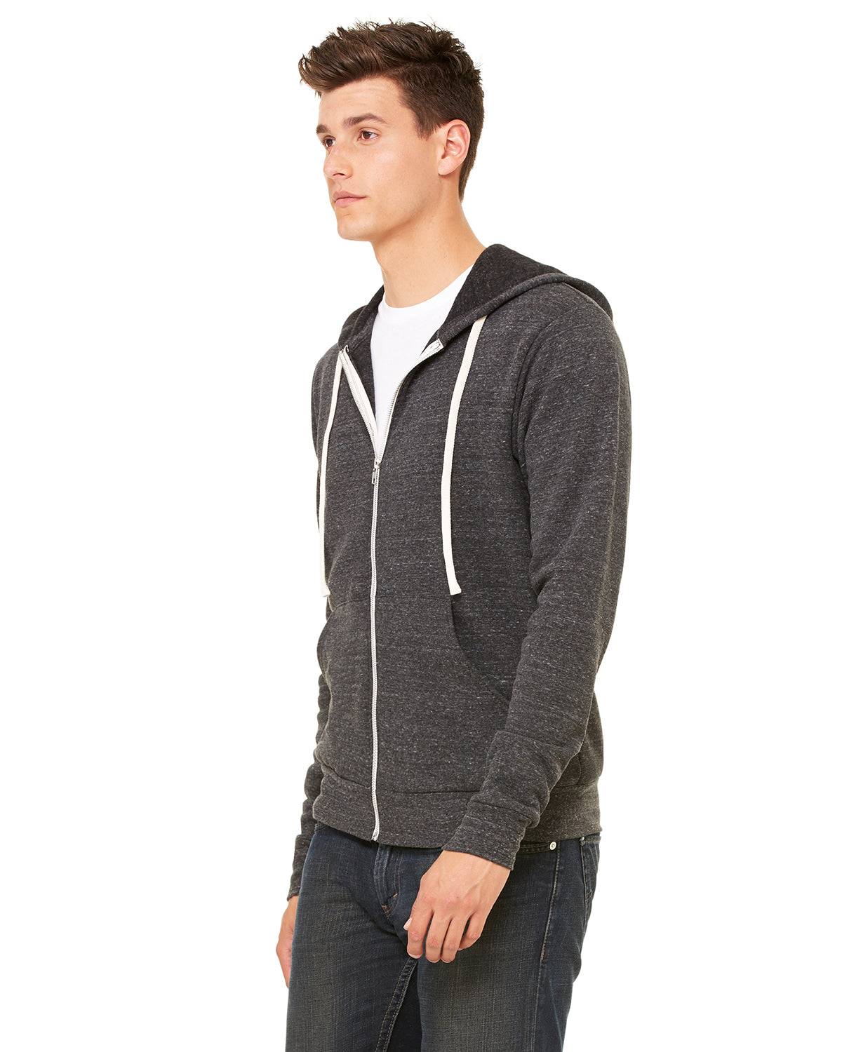 Triblend Fleece Zip Hoodie Loriet Activewear