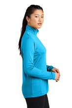 Load image into Gallery viewer, Ladies Quarter-zip Comfort Performance Pullover - Aqua

