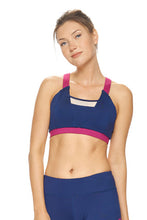 Load image into Gallery viewer, Flex Performance Sports Bra - Navy/Orchid
