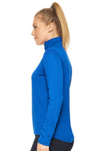 Load image into Gallery viewer, Ladies Quarter-zip Performance Pullover - Royal
