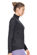 Load image into Gallery viewer, Ladies Quarter-zip Performance Pullover - Black
