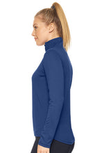 Load image into Gallery viewer, Ladies Quarter-zip Performance Pullover - Navy

