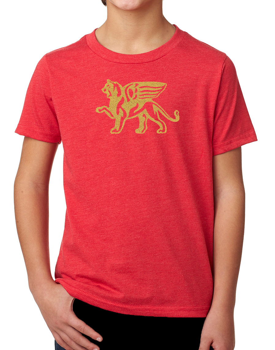 Boys Comfort Gold Lion Tee - Loriet Activewear