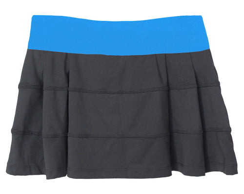 Vienna Performance Skort - Grey/Turquoise - Loriet Activewear